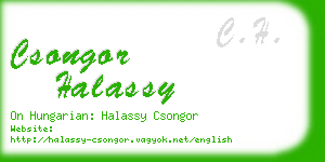 csongor halassy business card